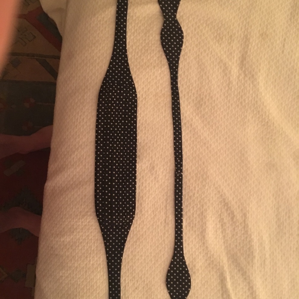 Custom Cummerbund and Bow Tie Set, Black w/ silver